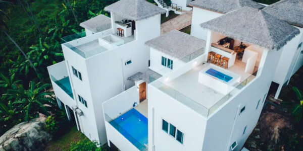 3 Bedroom Pool Villa with Partial Sea View in Lamai, Koh Samui – For Sale