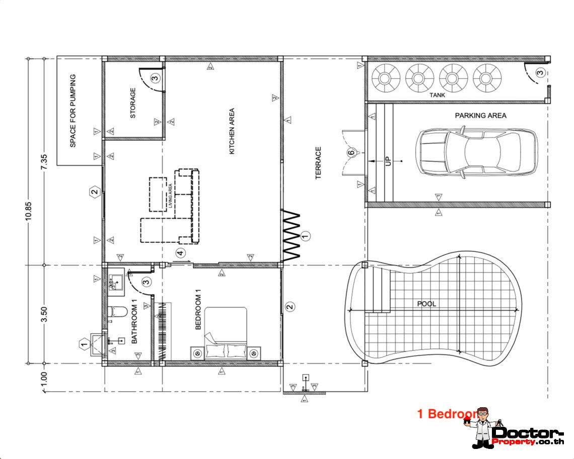 Tropical 1-2 Bedroom Pool Villa in Lamai, Koh Samui – For Sale