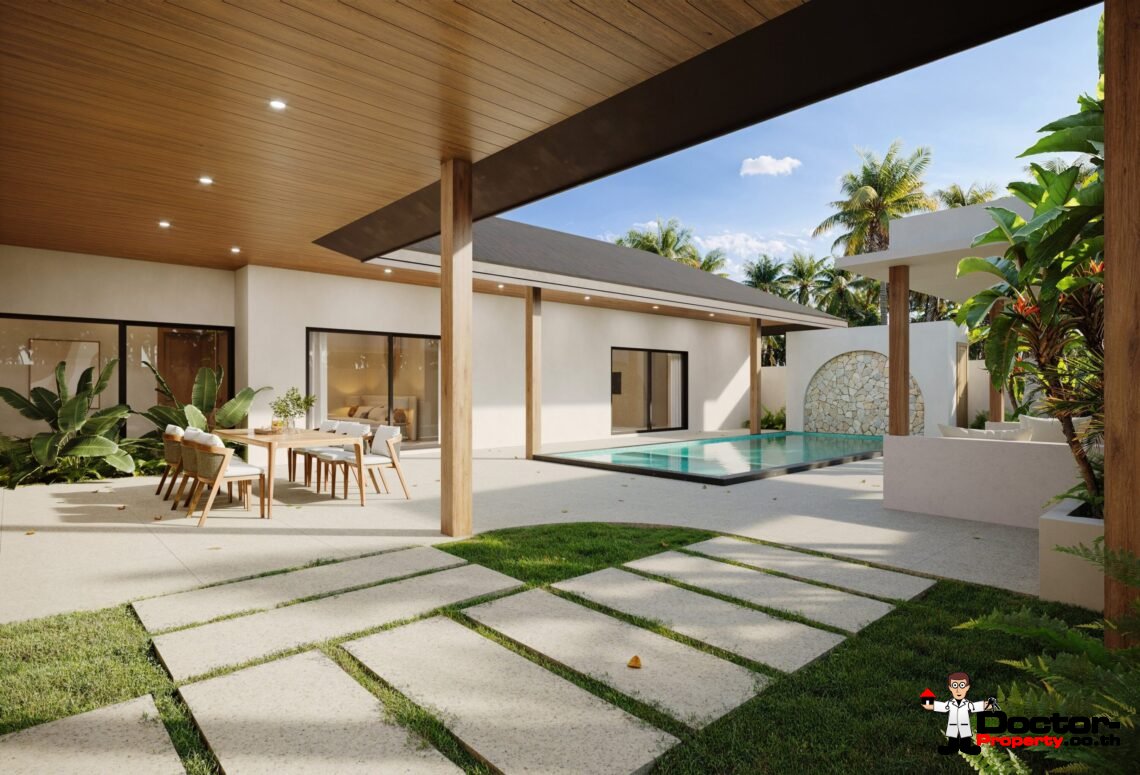 Modern 3 Bedroom Pool Villa in Choeng Mon, Koh Samui – For Sale