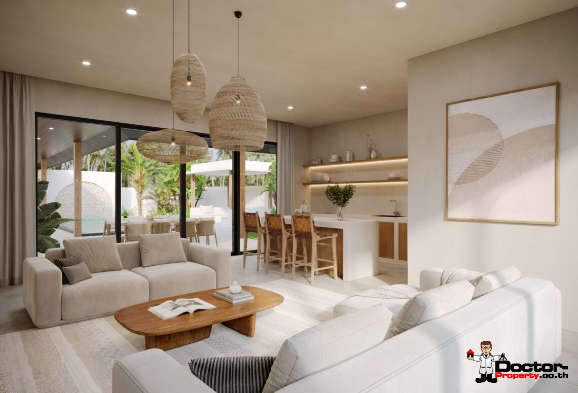 Modern 3 Bedroom Pool Villa in Choeng Mon, Koh Samui – For Sale