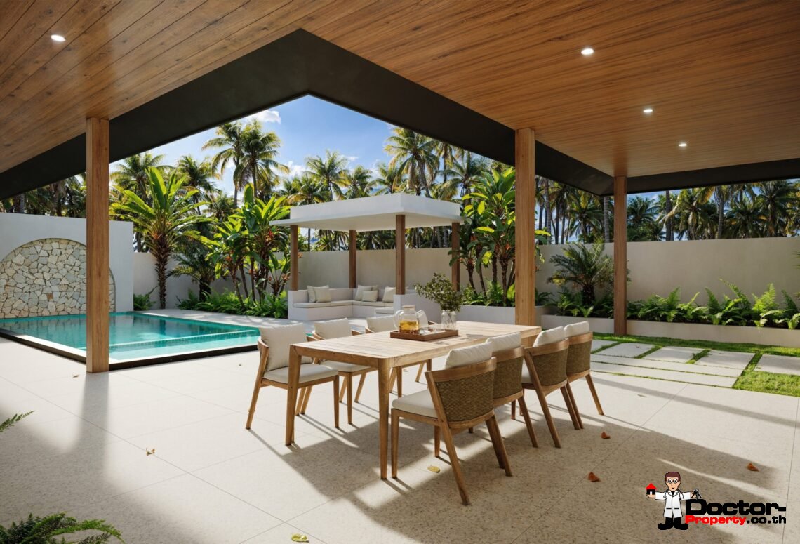 Modern 3 Bedroom Pool Villa in Choeng Mon, Koh Samui – For Sale