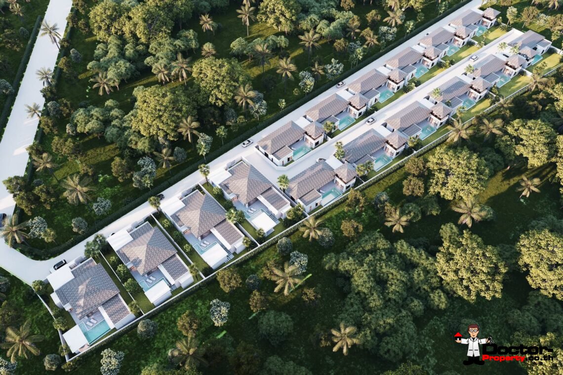 Modern 3 Bedroom Pool Villa in Plai Laem, Koh Samui – For Sale