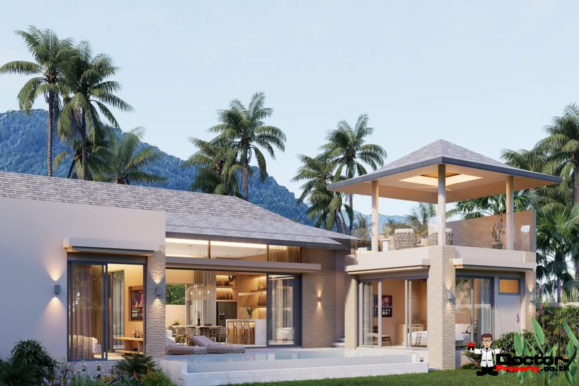 Modern 3 Bedroom Pool Villa in Plai Laem, Koh Samui – For Sale