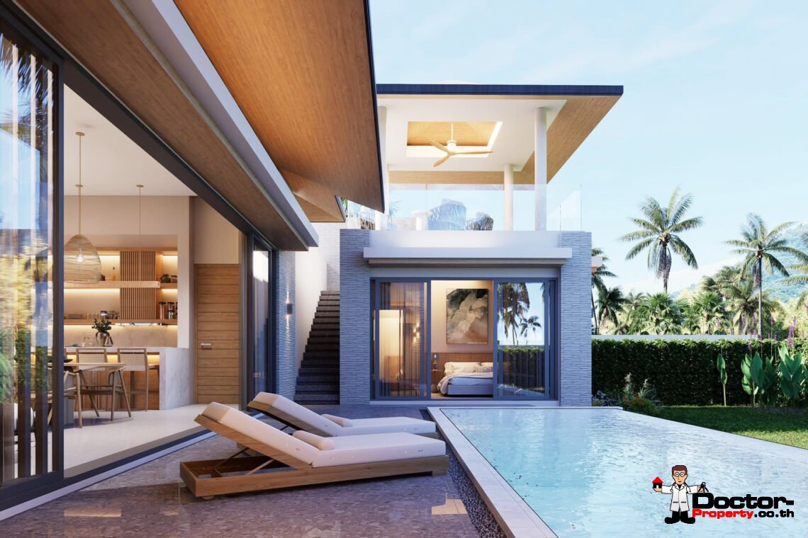 Modern 3 Bedroom Pool Villa in Plai Laem, Koh Samui – For Sale