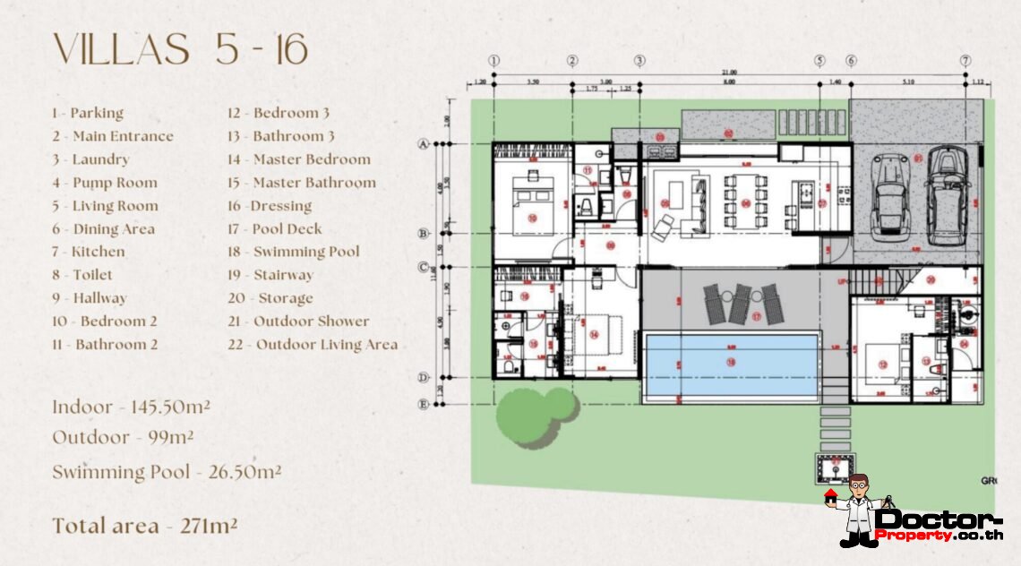 Modern 3 Bedroom Pool Villa in Plai Laem, Koh Samui – For Sale