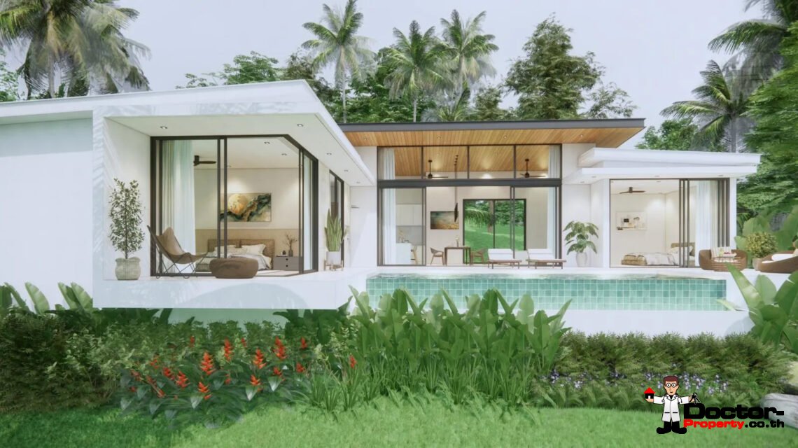 Modern 3 Bedroom Pool Villa in Plai Laem, Koh Samui – For Sale
