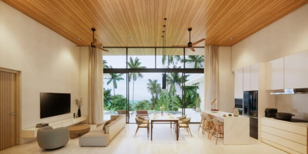 Modern 3 Bedroom Pool Villa in Plai Laem, Koh Samui – For Sale