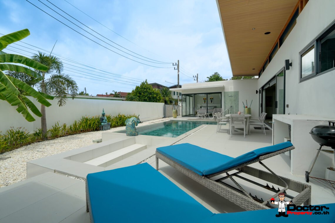 New 3 Bedroom Pool Villa in Bang Rak, Koh Samui – For Sale