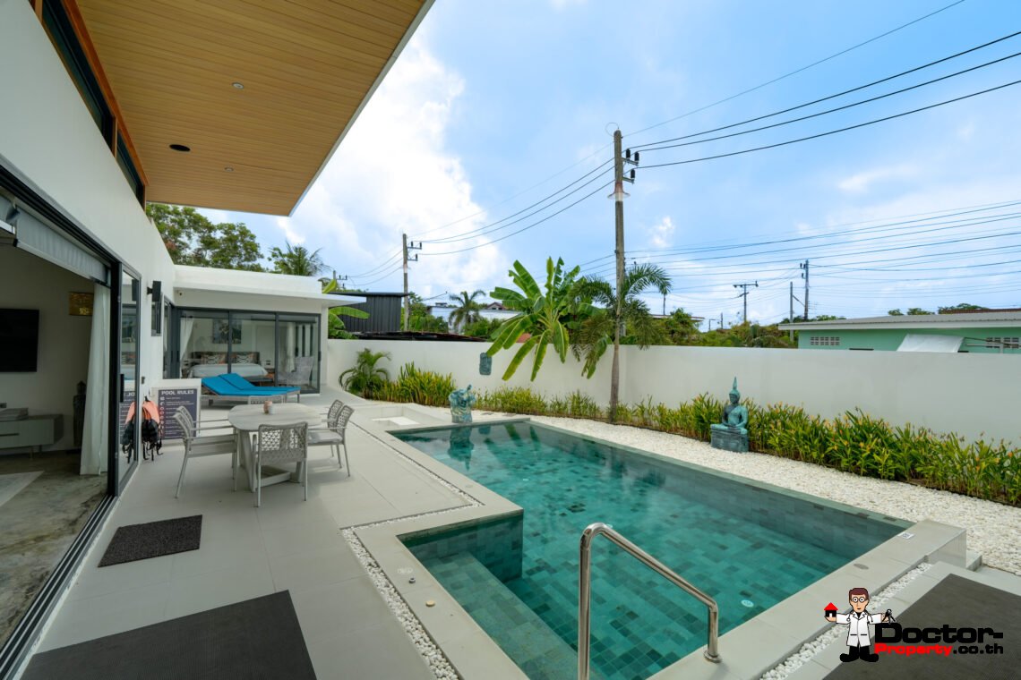 New 3 Bedroom Pool Villa in Bang Rak, Koh Samui – For Sale