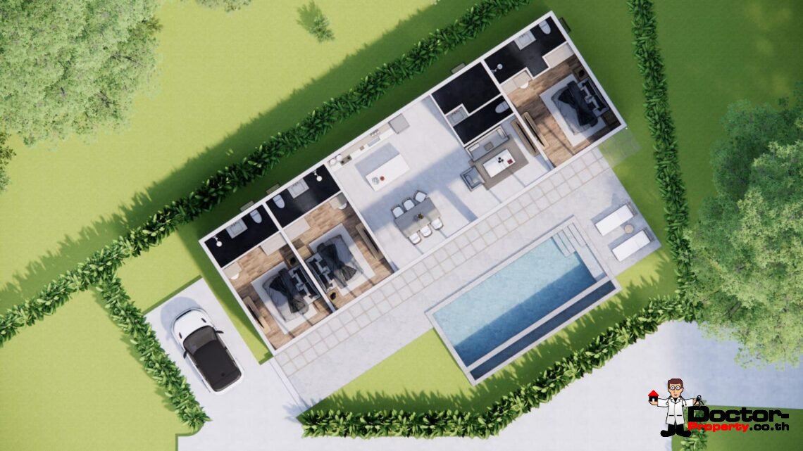 New 3 Bedroom Pool Villa in Plai Laem, Koh Samui – For Sale