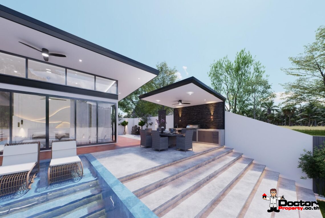 Modern 2 Bedroom Pool Villa in Mae Nam, Koh Samui – For Sale