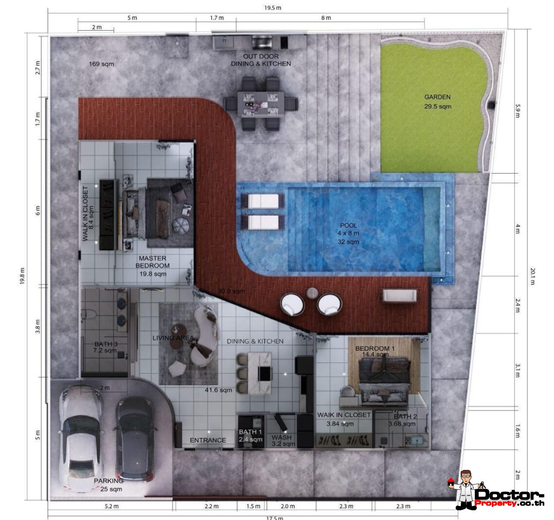 Modern 2 Bedroom Pool Villa in Mae Nam, Koh Samui – For Sale