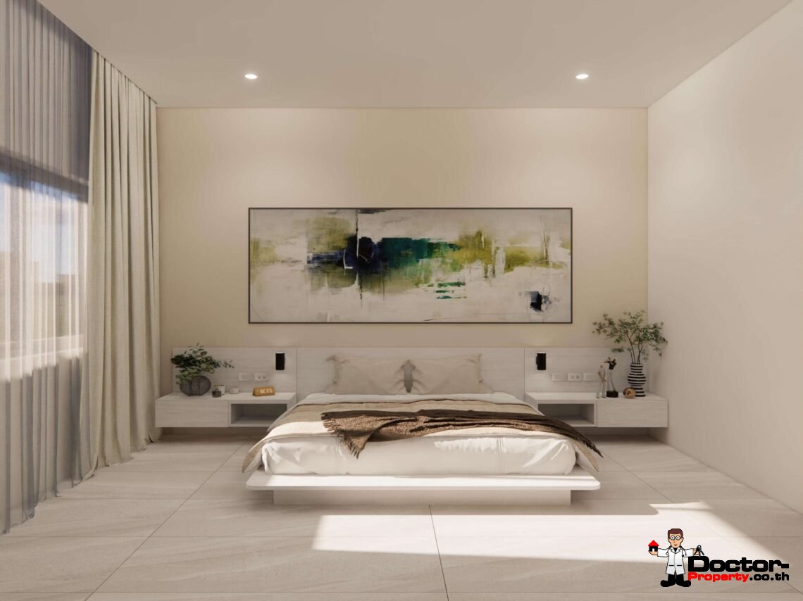 2 Bedroom Pool Villa with Sea View in Bang Rak, Koh Samui – For Sale