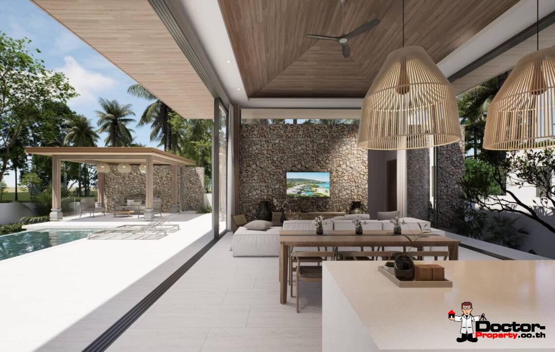 Modern 3 Bedroom Private Pool Villa in Mae Nam, Koh Samui – For Sale