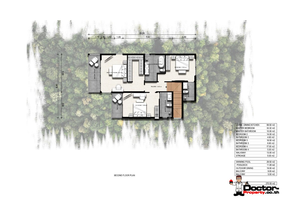 Modern 4 Bedroom – Two Storey Private Pool Villa in Plai Laem, Koh Samui – For Sale