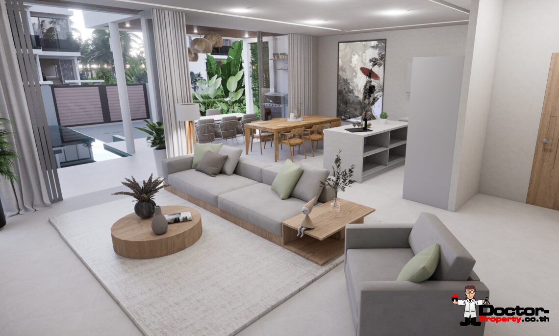 Modern 4 Bedroom – Two Storey Private Pool Villa in Plai Laem, Koh Samui – For Sale