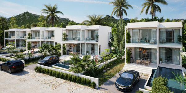 Modern 4 Bedroom – Two Storey Private Pool Villa in Plai Laem, Koh Samui – For Sale