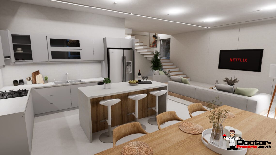 Modern 4 Bedroom – Two Storey Private Pool Villa in Plai Laem, Koh Samui – For Sale