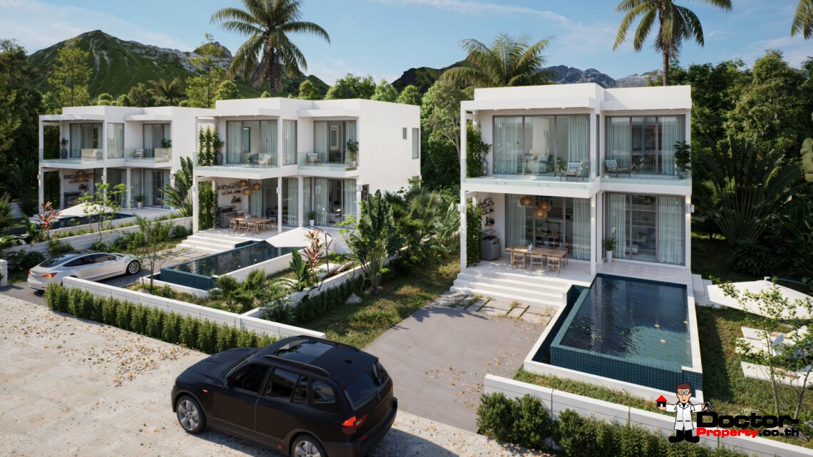 Modern 4 Bedroom – Two Storey Private Pool Villa in Plai Laem, Koh Samui – For Sale