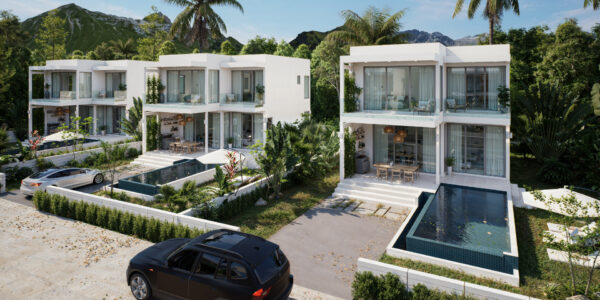 Modern 4 Bedroom – Two Storey Private Pool Villa in Plai Laem, Koh Samui – For Sale