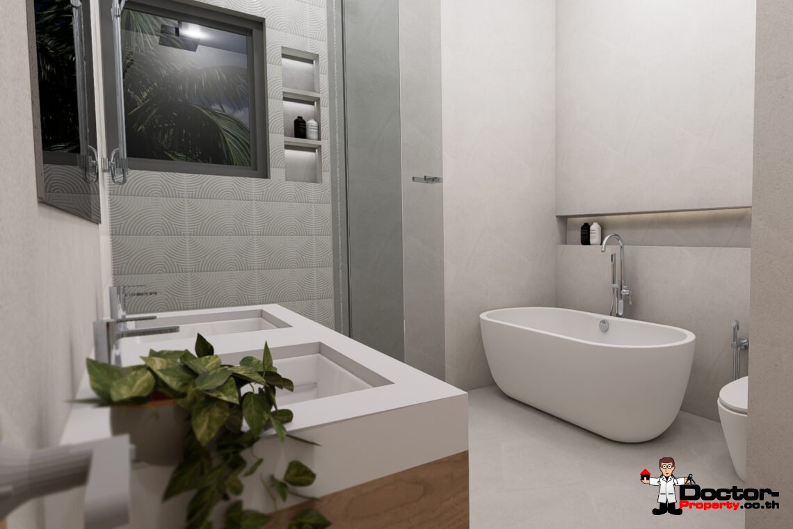 Modern 4 Bedroom – Two Storey Private Pool Villa in Plai Laem, Koh Samui – For Sale