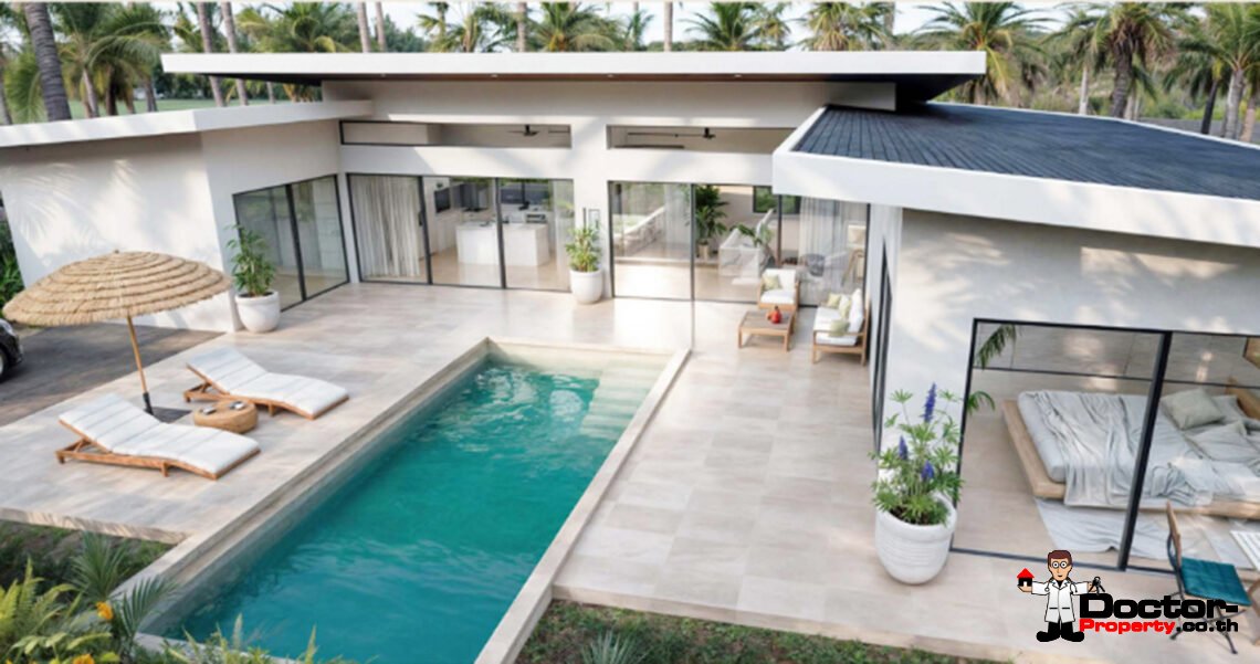 3 Bedroom Private Pool Villa in Mae Nam, Koh Samui – For Sale