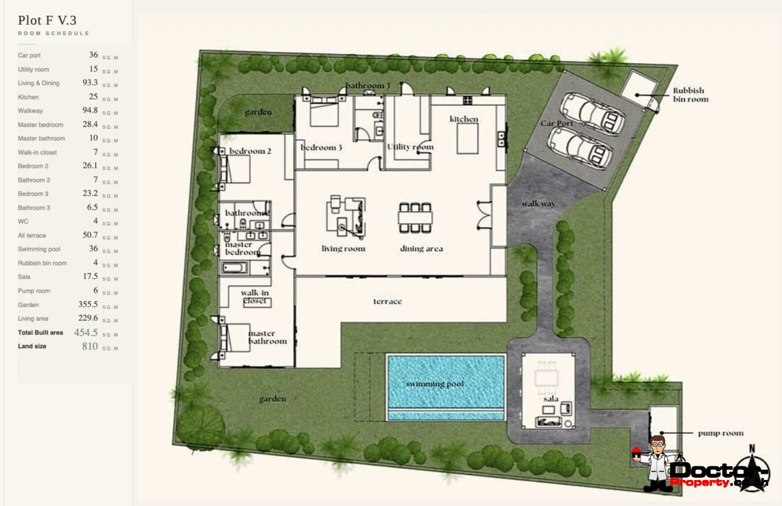 Spacious 3 Bedroom Garden Villa with Private Pool in Mae Nam, Koh Samui – For Sale