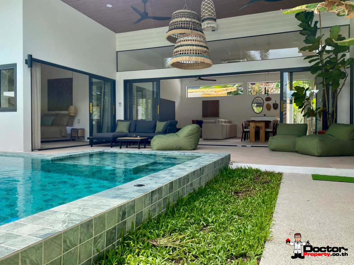 Modern Tropical 4 Bedroom Pool Villa in Lamai, Koh Samui – For Sale