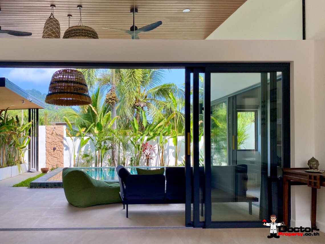 Modern Tropical 4 Bedroom Pool Villa in Lamai, Koh Samui – For Sale
