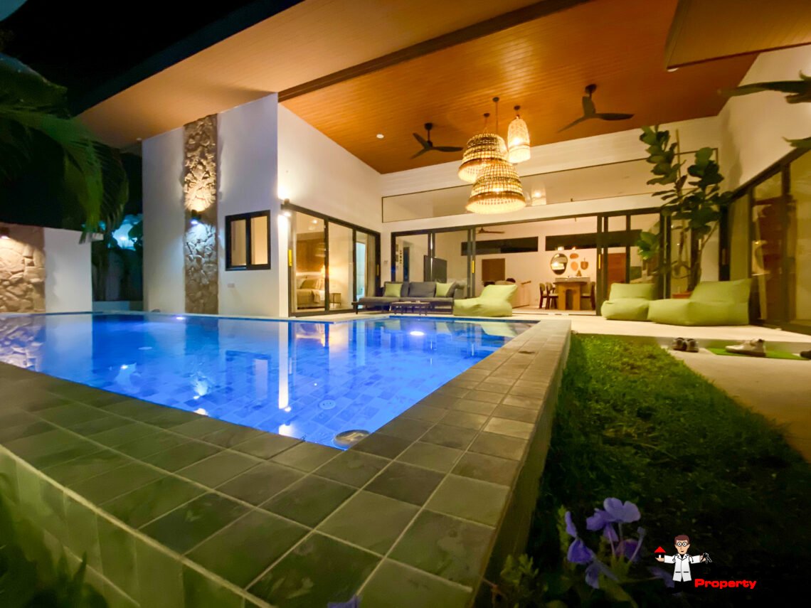 Modern Tropical 4 Bedroom Pool Villa in Lamai, Koh Samui – For Sale