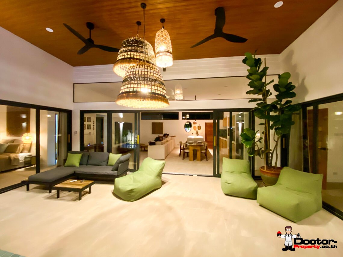 Modern Tropical 4 Bedroom Pool Villa in Lamai, Koh Samui – For Sale