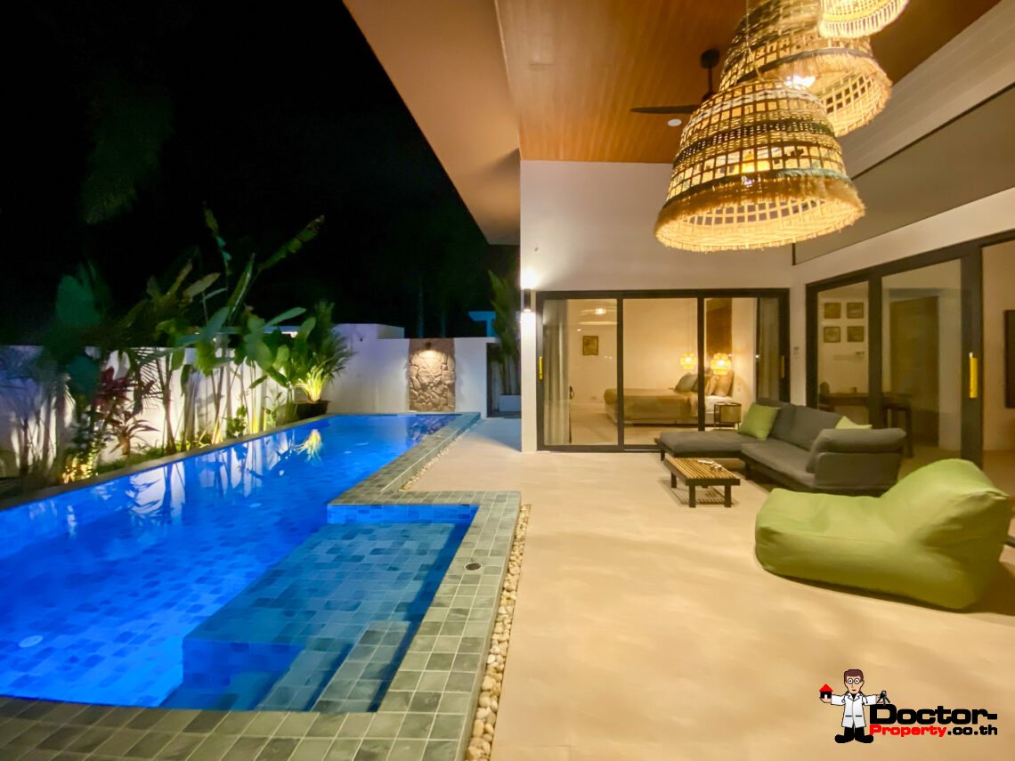 Modern Tropical 4 Bedroom Pool Villa in Lamai, Koh Samui – For Sale