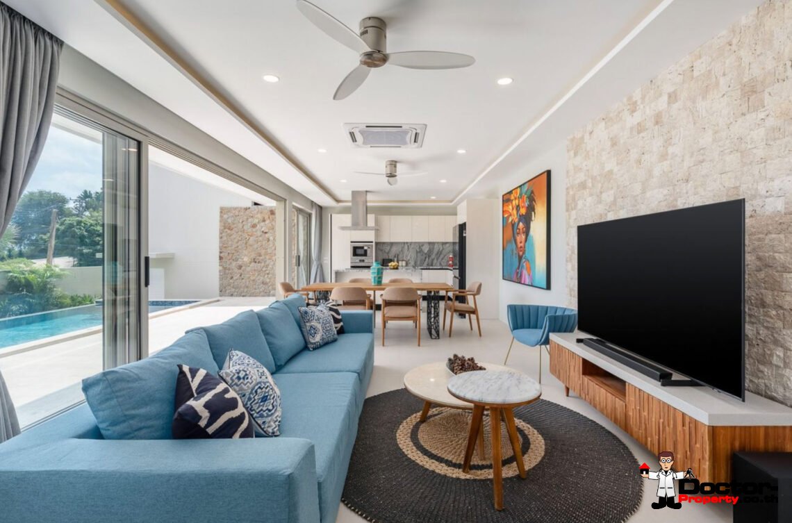 Luxury Modern 3 Bedroom Garden Pool Villa in Chaweng, Koh Samui – For Sale