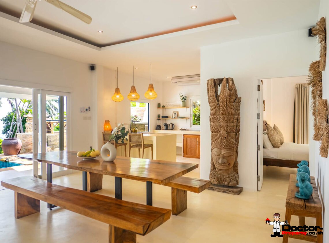 4+1 Bedroom Pool Villa with Sea View in Chaweng, Koh Samui – For Sale