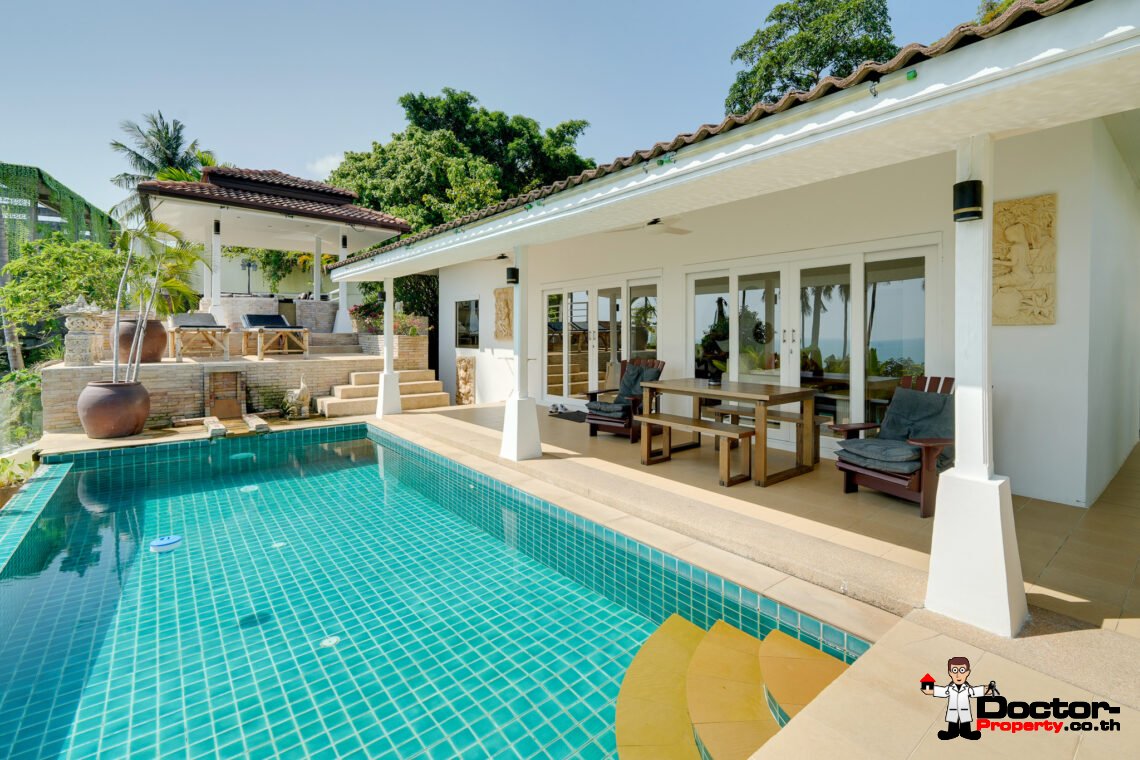 4+1 Bedroom Pool Villa with Sea View in Chaweng, Koh Samui – For Sale