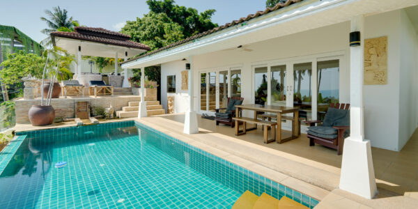 4+1 Bedroom Pool Villa with Sea View in Chaweng, Koh Samui – For Sale