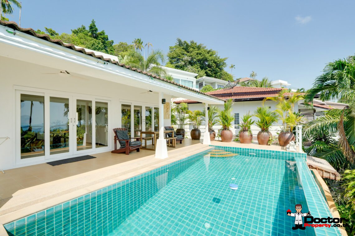 4+1 Bedroom Pool Villa with Sea View in Chaweng, Koh Samui – For Sale