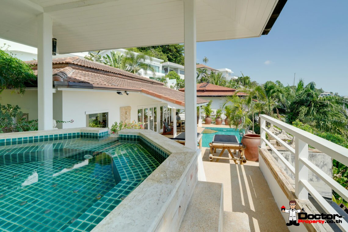 4+1 Bedroom Pool Villa with Sea View in Chaweng, Koh Samui – For Sale
