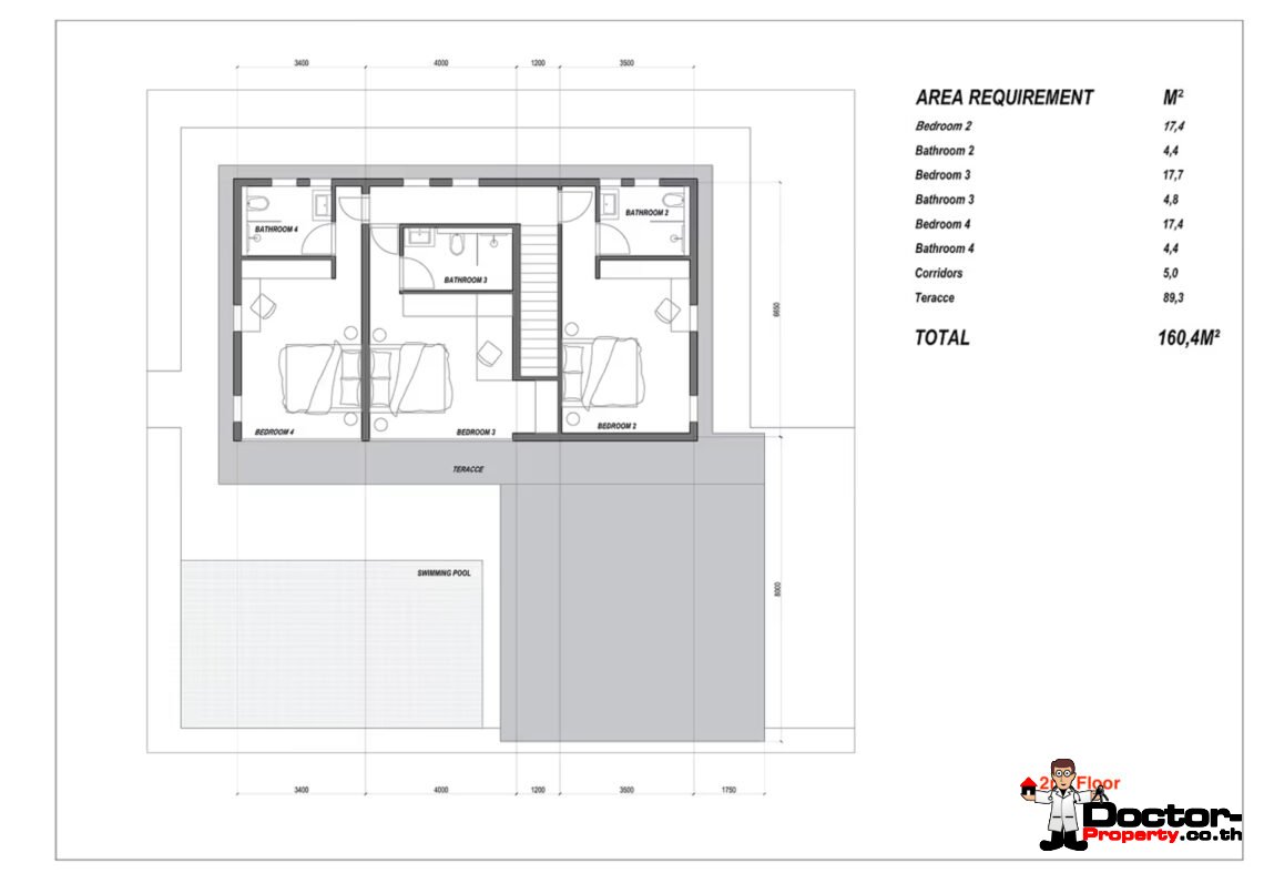 Modern 4 Bedroom, Two‑Storey Private Pool Villa in Lamai, Koh Samui – For Sale