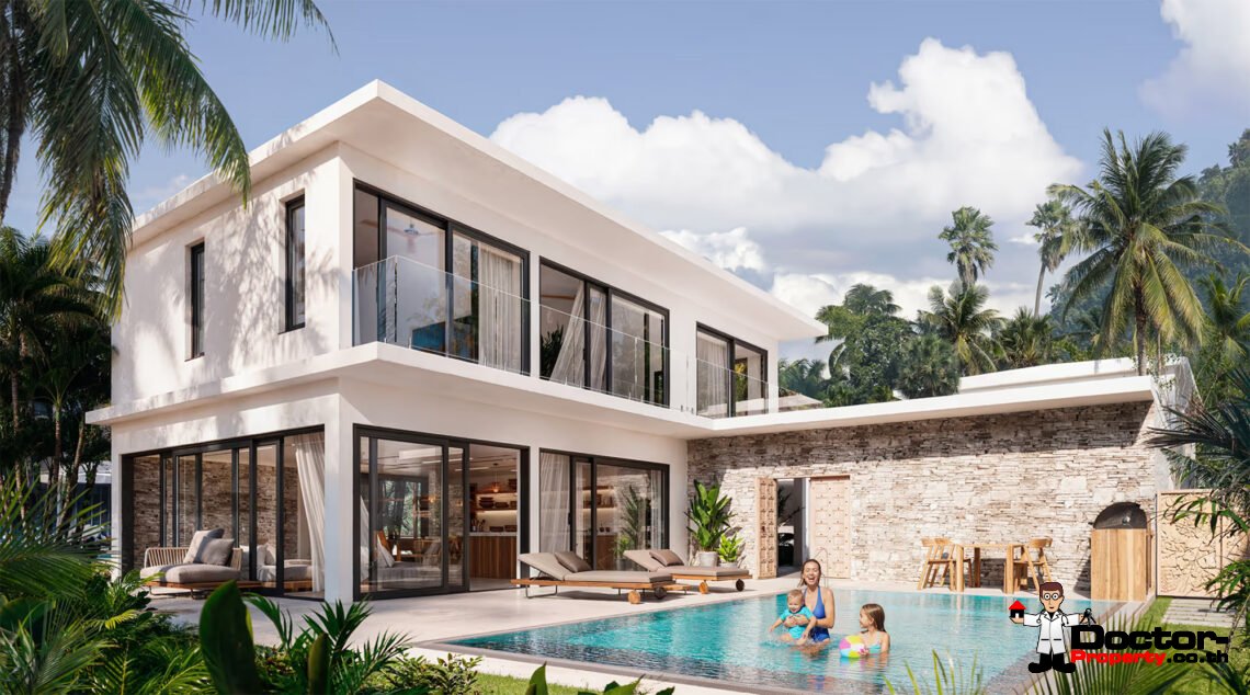 Modern 4 Bedroom, Two‑Storey Private Pool Villa in Lamai, Koh Samui – For Sale