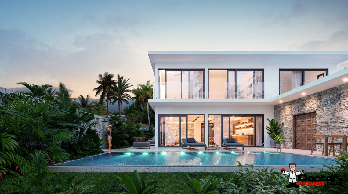 Modern 4 Bedroom, Two‑Storey Private Pool Villa in Lamai, Koh Samui – For Sale