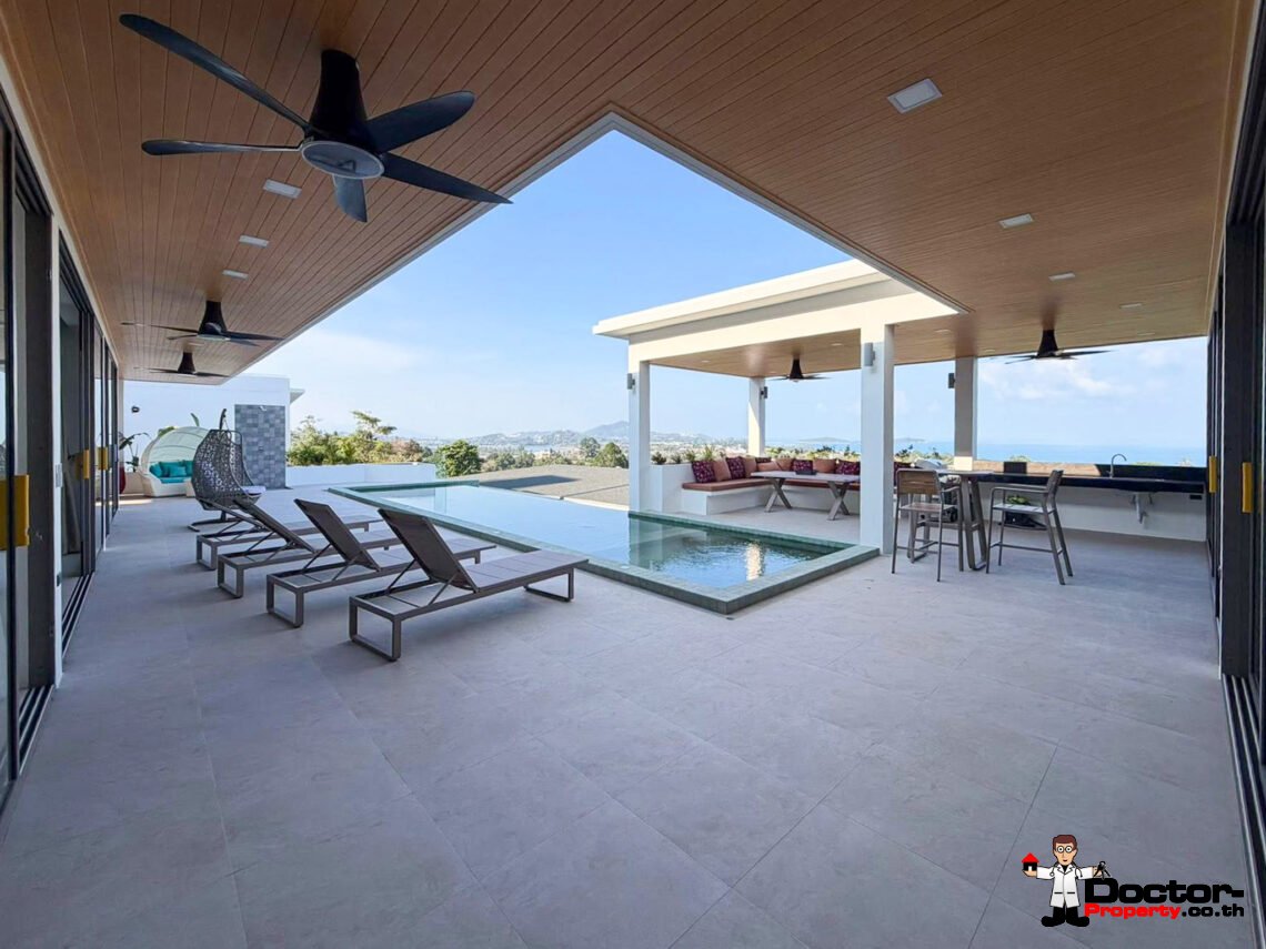 Luxury 3 Bedroom Pool Villa with Sea View in Chaweng, Koh Samui – For Sale