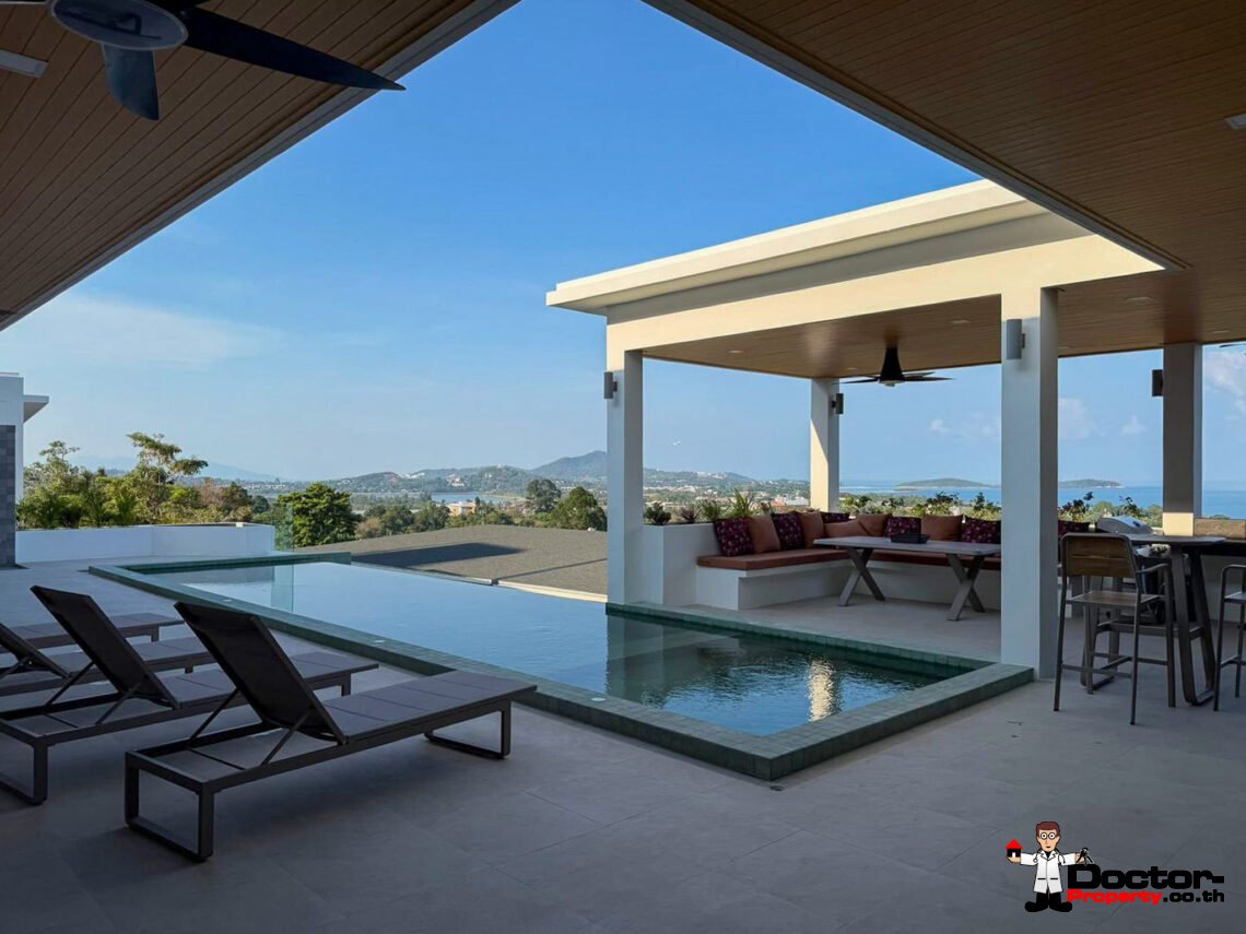 Luxury 3 Bedroom Pool Villa with Sea View in Chaweng, Koh Samui – For Sale