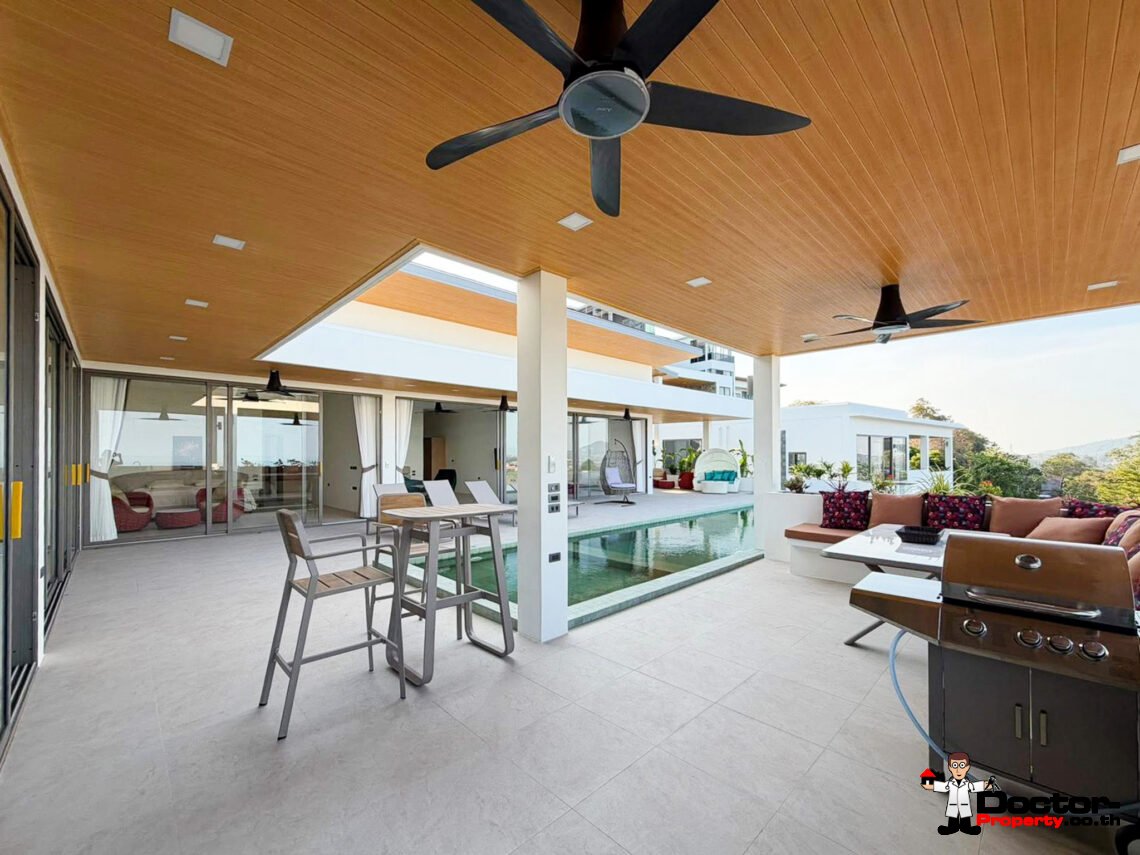Luxury 3 Bedroom Pool Villa with Sea View in Chaweng, Koh Samui – For Sale