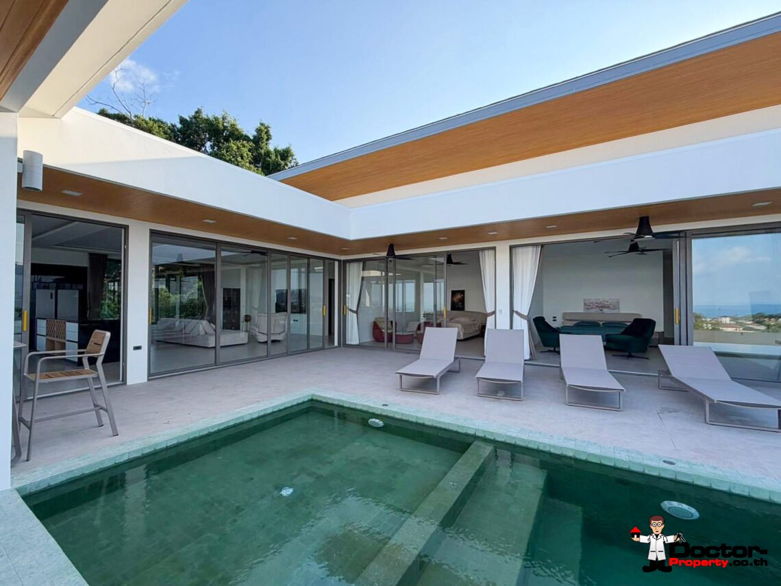 Luxury 3 Bedroom Pool Villa with Sea View in Chaweng, Koh Samui – For Sale