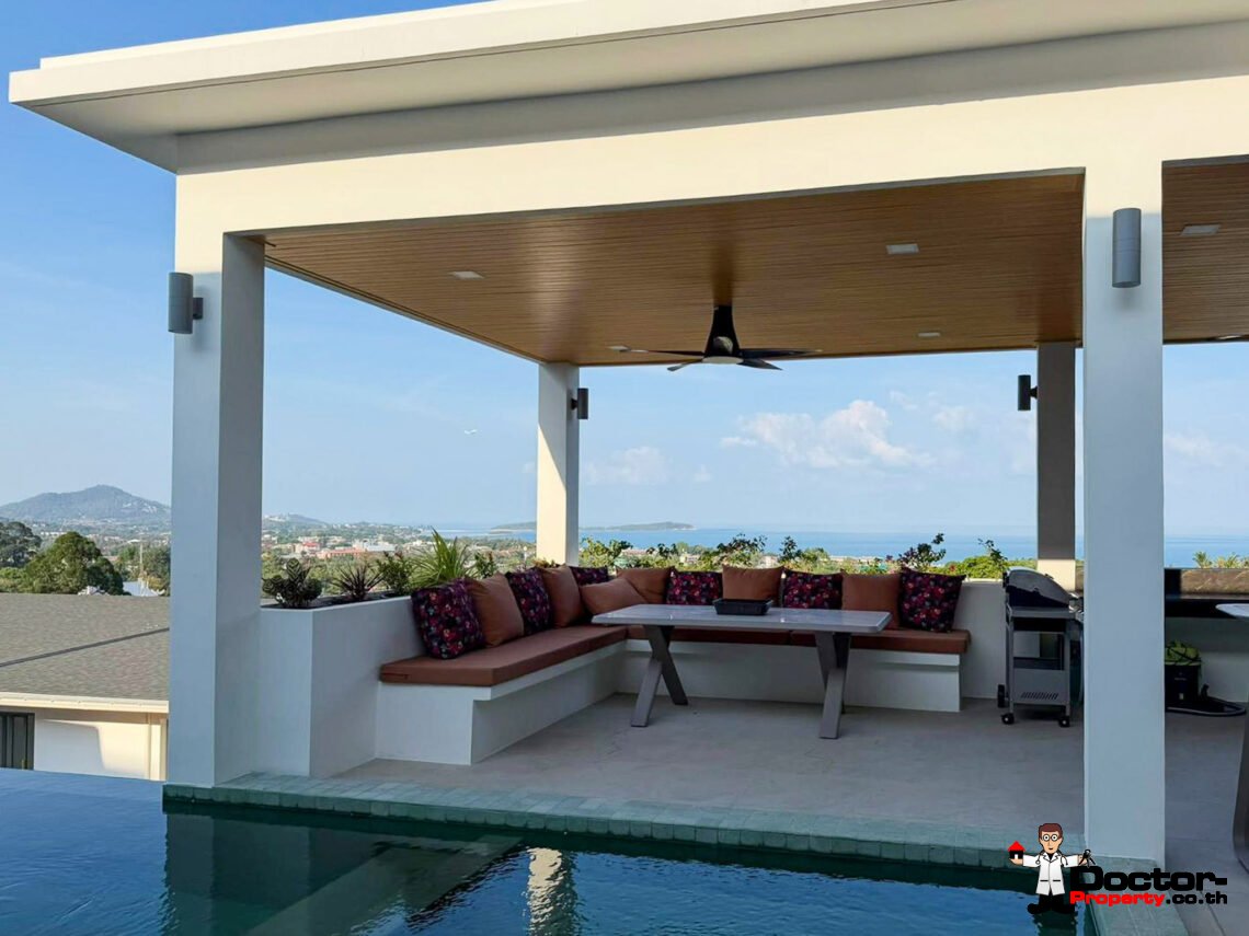 Luxury 3 Bedroom Pool Villa with Sea View in Chaweng, Koh Samui – For Sale