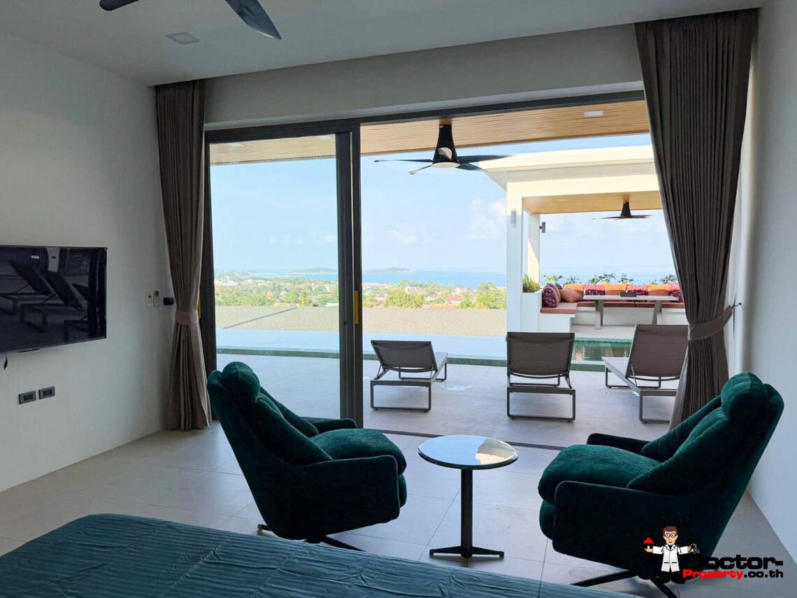Luxury 3 Bedroom Pool Villa with Sea View in Chaweng, Koh Samui – For Sale
