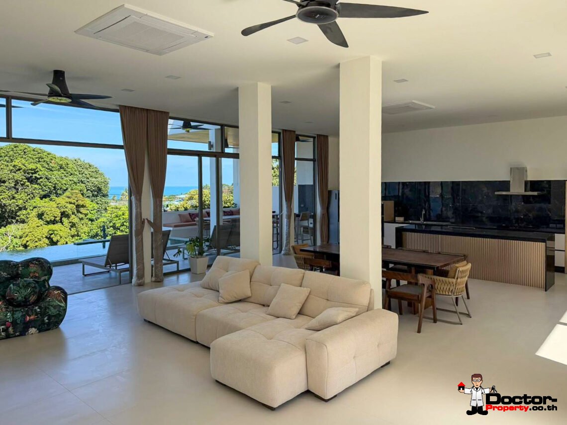 Luxury 3 Bedroom Pool Villa with Sea View in Chaweng, Koh Samui – For Sale