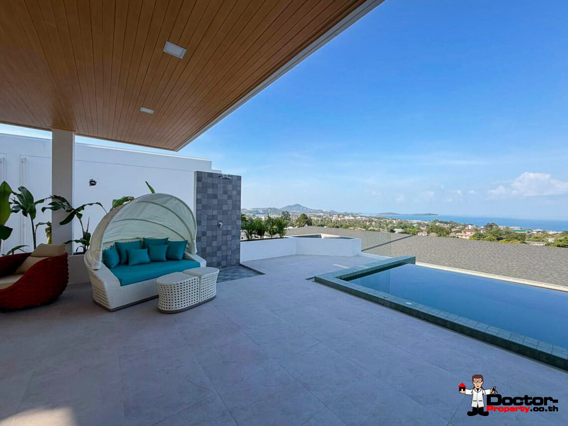 Luxury 3 Bedroom Pool Villa with Sea View in Chaweng, Koh Samui – For Sale
