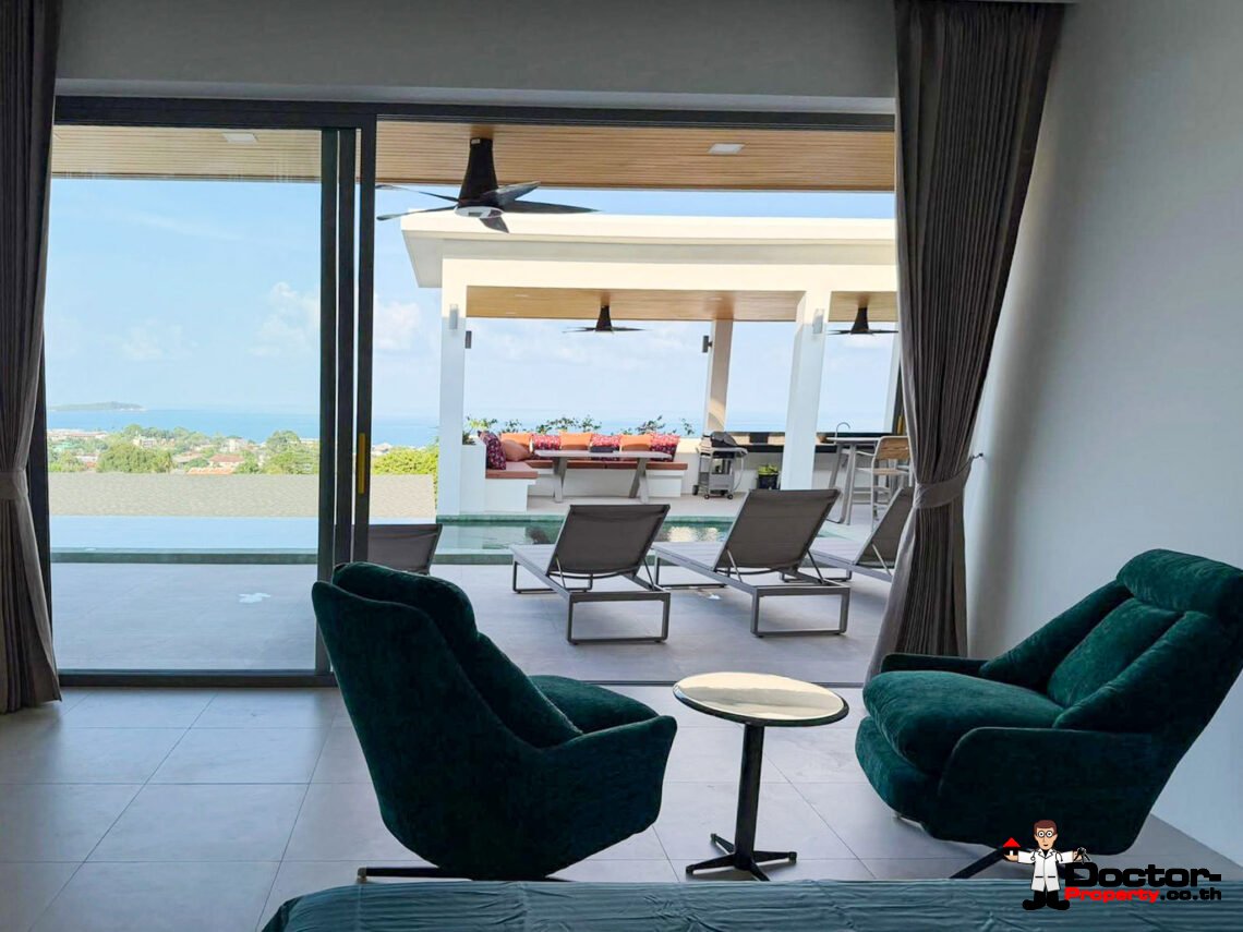 Luxury 3 Bedroom Pool Villa with Sea View in Chaweng, Koh Samui – For Sale